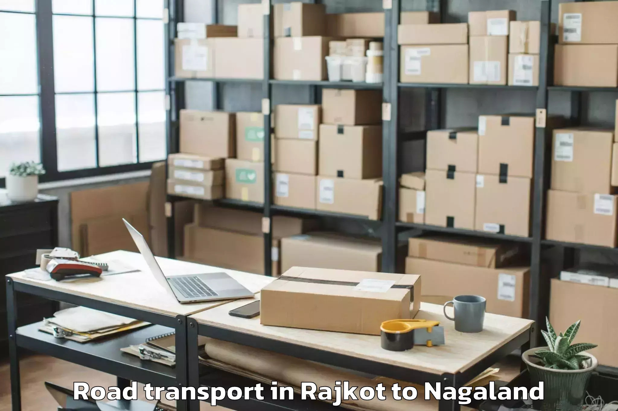 Get Rajkot to Akuluto Road Transport